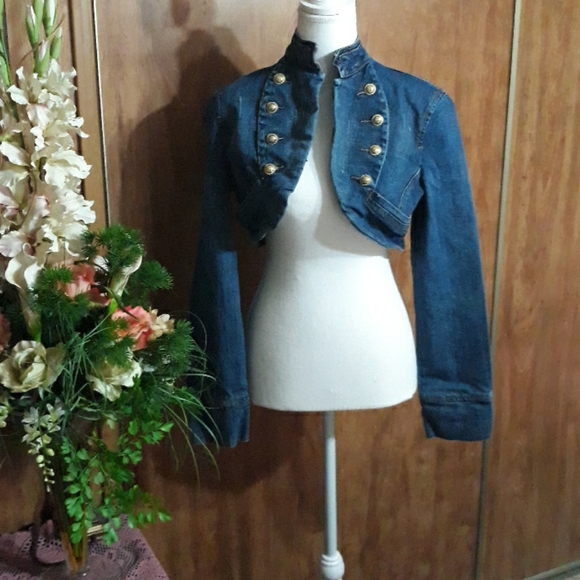 Candie's Jackets & Blazers - Vintage my heart candies distressed jean jacket